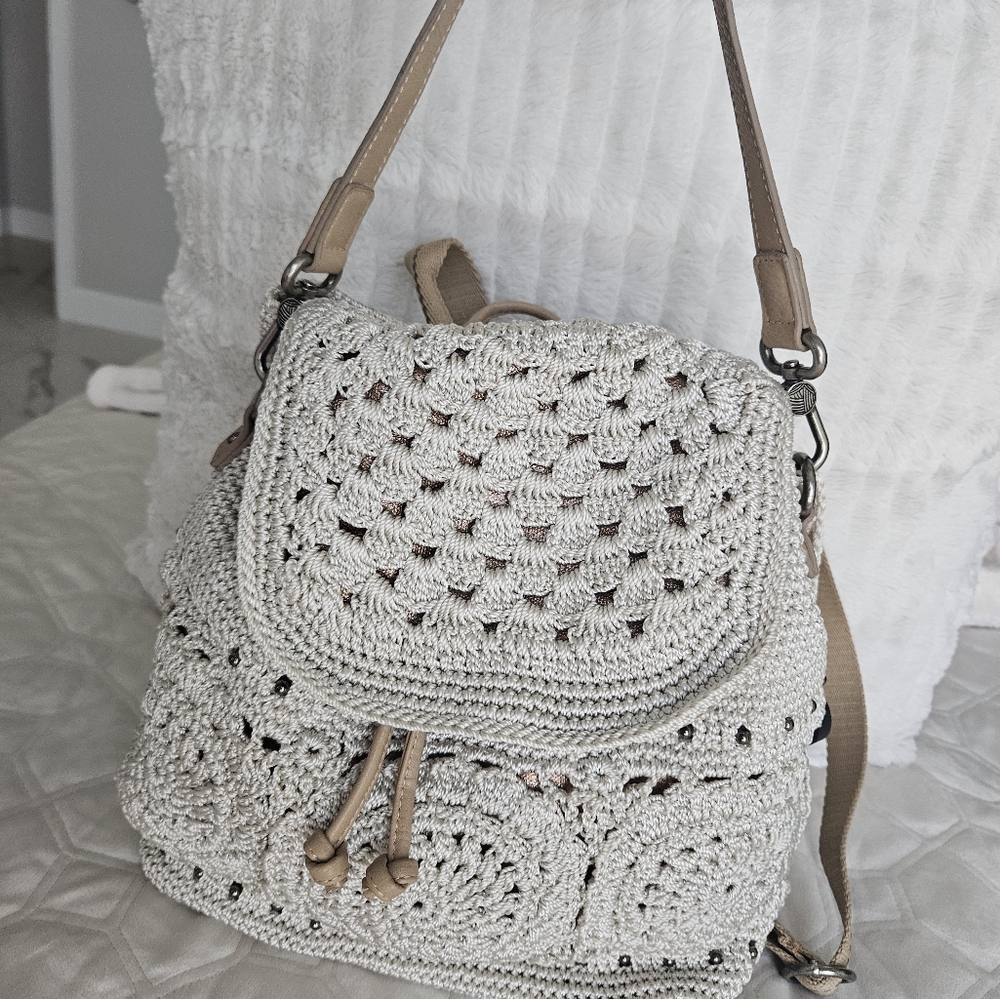 THE SAK SAYULITA CROCHET BACKPACK/HOBO